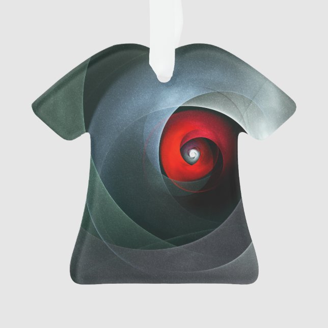 Red Swirl Artistic Modern Abstrakt Art Pattern #19 Ornament (Vorderseite)