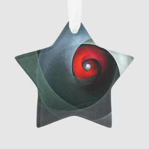 Red Swirl Artistic Modern Abstrakt Art Pattern #19 Ornament