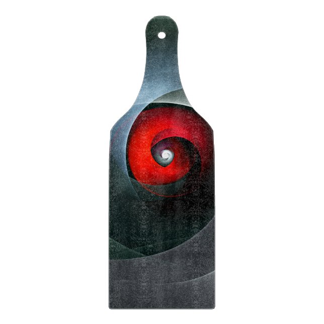 Red Swirl Artistic Modern Abstrakt Art Pattern #19 Schneidebrett (Vorderseite)