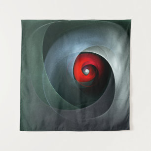 Red Swirl Artistic Modern Abstrakt Art Pattern #19 Wandteppich