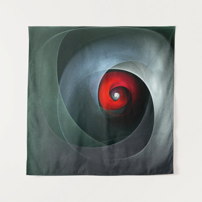 Red Swirl Artistic Modern Abstrakt Art Pattern #19 Wandteppich (Vorderseite)
