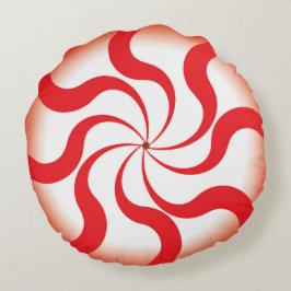 Red Swirl Candy Modern Throw Kissen