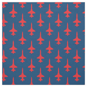 Red T-38 Talon Pattern auf dunkelblauem Stoff
