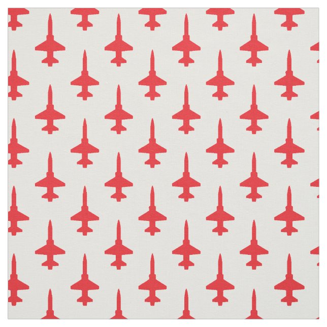 Red T-38 Talon Pattern auf weißem Stoff (Muster)
