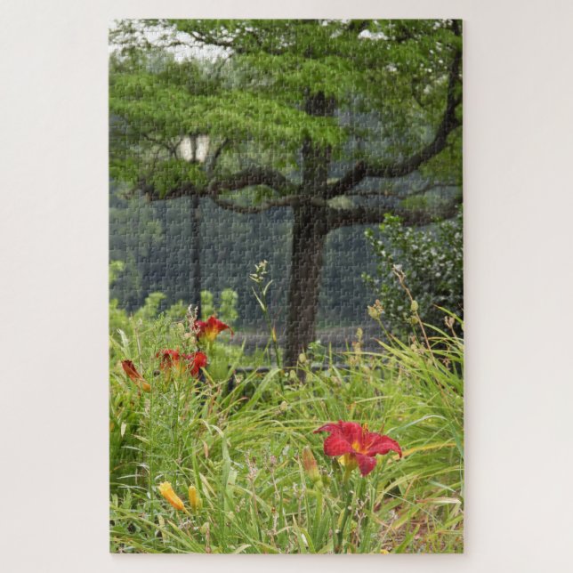 Red Taglilien Hartford Connecticut Riverfront Puzzle (Vertikal)