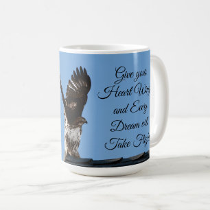 Red-Tail Hawk fliegen inspirierend Kaffeetasse