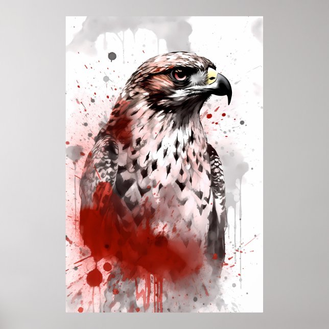 Red Tailing Hawk Poster (Vorne)