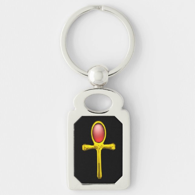 RED TALISMAN, GOLD ANKH EternLife Symbol Schlüsselanhänger (Vorderseite)
