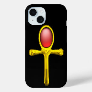 RED TALISMAN /GOLD EGYPTIAN ANKH Case-Mate iPhone HÜLLE