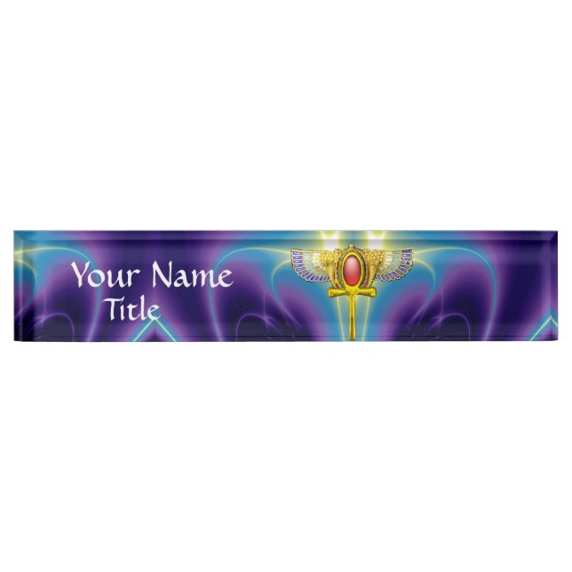 RED TALISMAN/WINGSCARAB ANKH UND CORNUCOPIA NAMENSPLAKETTE (Vorderseite)