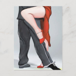 Red Tango Shoe Postkarte