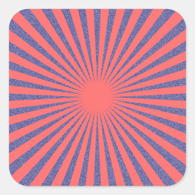 Red Target - Quadratischer Aufkleber (Vorderseite)