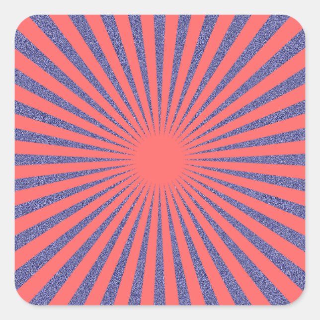 Red Target - Quadratischer Aufkleber (Vorderseite)