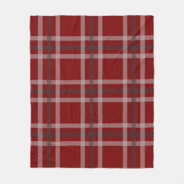 Red Tartan Checkered Traditional Scottish Kariert Fleecedecke