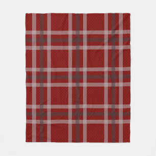 Red Tartan Checkered Traditional Scottish Kariert Fleecedecke
