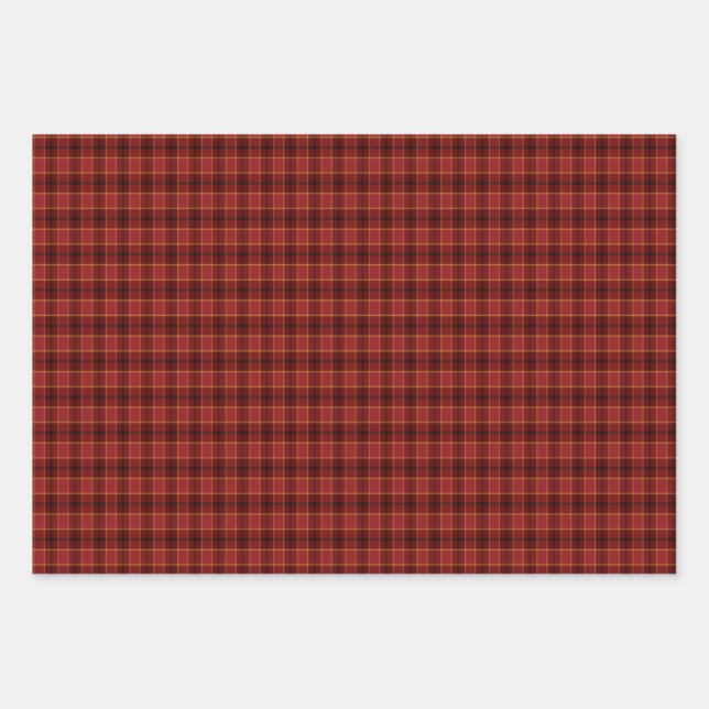 Red Tartan Christmas Geschenkpapier Set (Vorderseite)