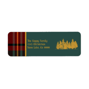 Red Tartan Kariert Frohe Weihnachten