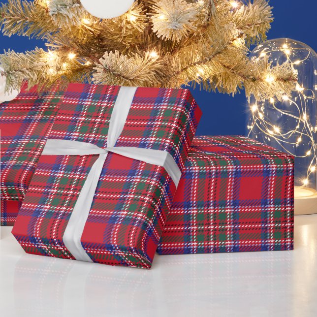 Red Tartan Kariert Geschenkpapier (Feiertage)