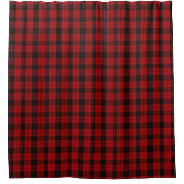 Red Tartan Kariert Scottish Kilt Duschvorhang (Vorderseite)