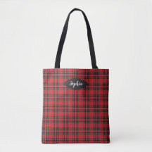 Red Tartan Karierte Volldrucktasche