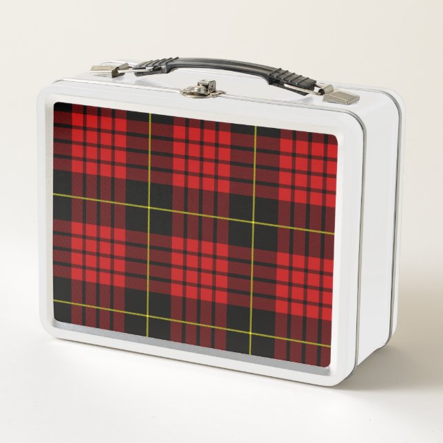 Red Tartan Metal Lunch Box (Vorderseite)