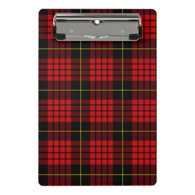Red Tartan Mini Clipboard Klemmbrett (Vorderseite)