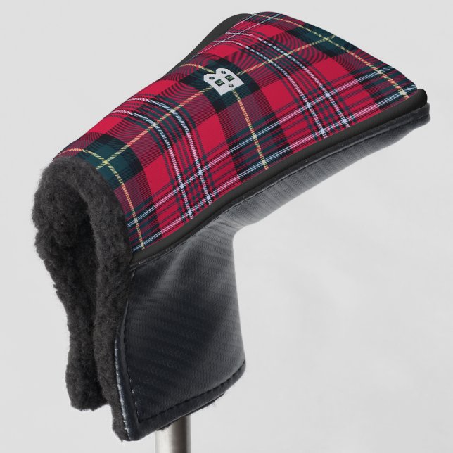 Red Tartan mit/ohne Initial(en) Golf Headcover (3/4 Vorderseite)