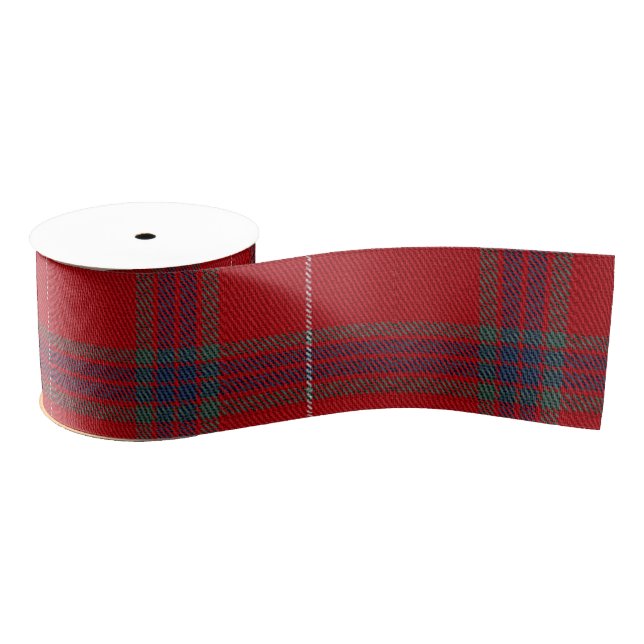 Red Tartan Muster ID589 Ripsband (Spule)