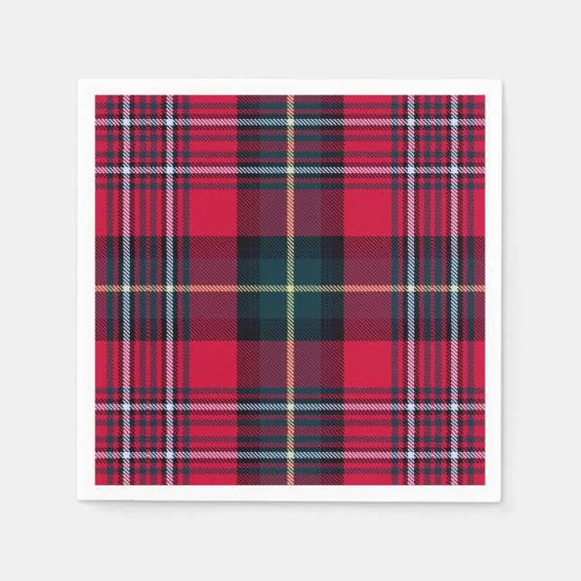Red Tartan Serviette (Vorderseite)