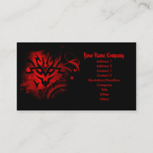 Red Tattoo Business Card Visitenkarte