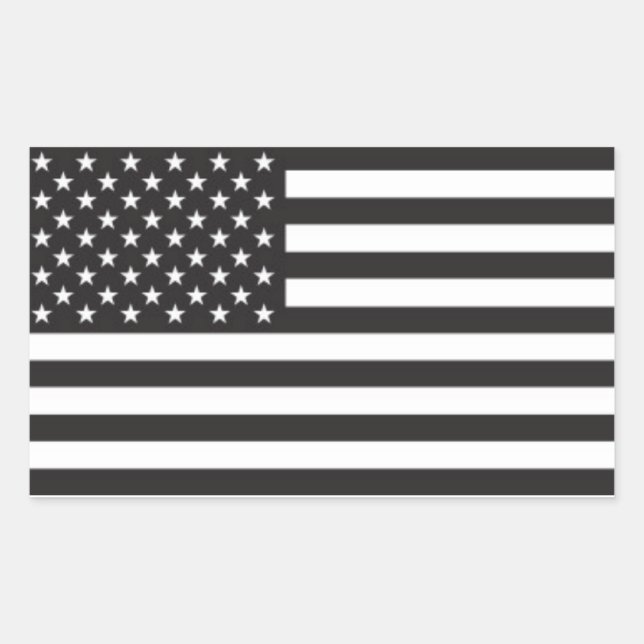 Red Team Black & White American Flag Sticker (Vorderseite)