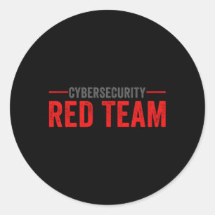 Red Team Cybersecurity IT Security Experte Runder Aufkleber