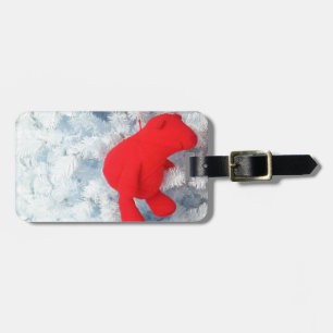 Red Teddy Bär in Christmas Tree Gepäckanhänger