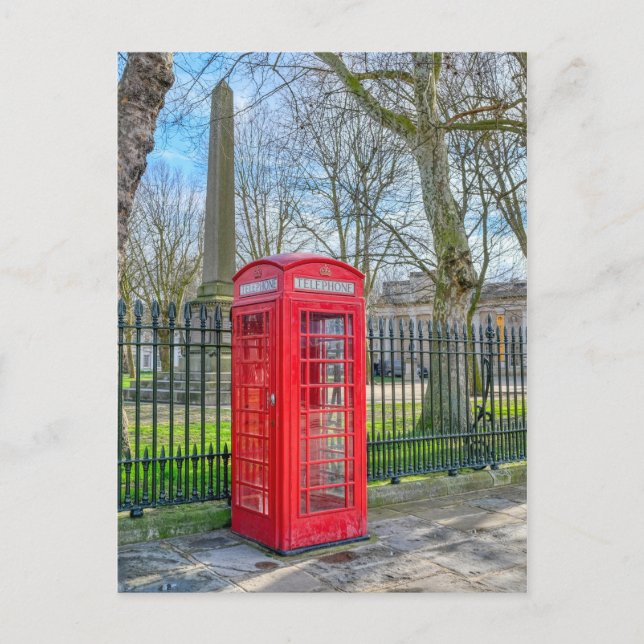 Red Telefone Box, Greenwich London UK Postcard Postkarte (Vorderseite)