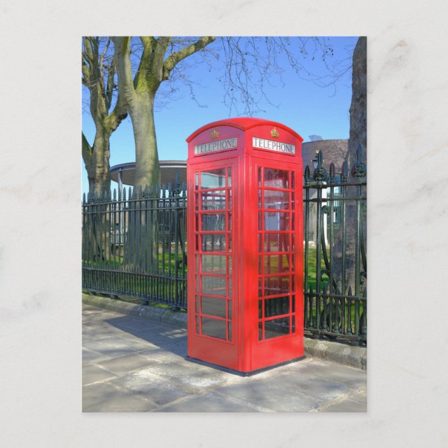 Red Telefone Box, Greenwich London UK Postcard Postkarte (Vorderseite)
