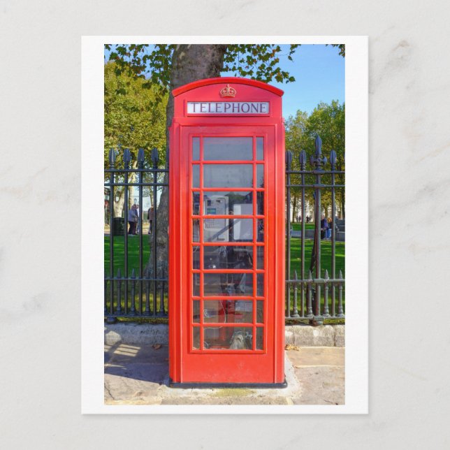 Red Telefone Box, Greenwich London UK Postcard Postkarte (Vorderseite)