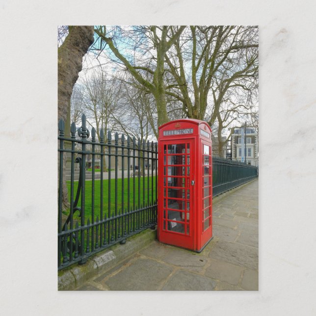 Red Telefone Box, Greenwich London UK Postcard Postkarte (Vorderseite)