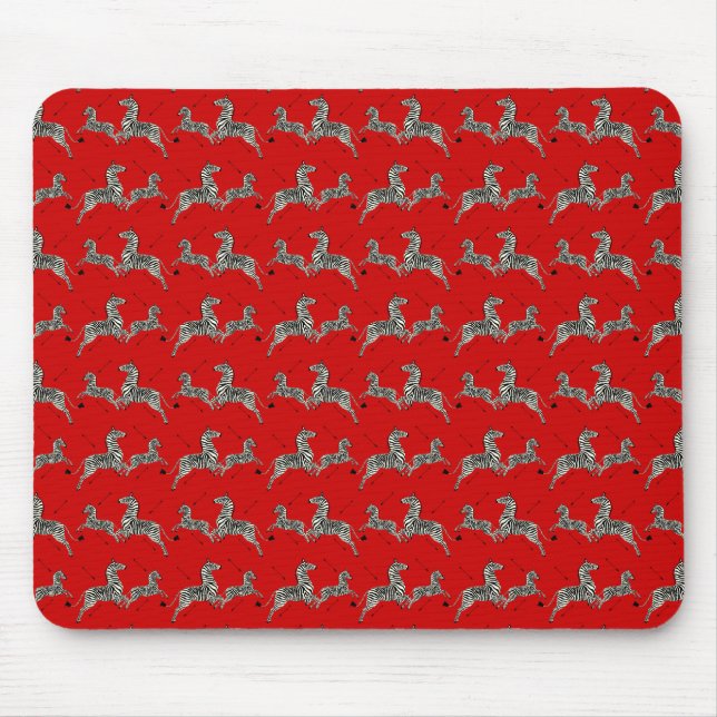 Red Tenenbaums Zebra Wallpaper Print Mousepad (Vorne)