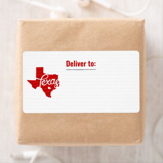 Red Texas Heart Label (Insitu)