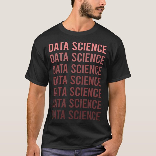 Red Text Data Science T-Shirt (Vorderseite)