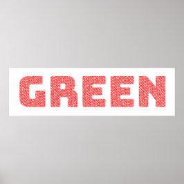 “Red Text, Green Word” Eco-Word-Art – Inspired by Poster