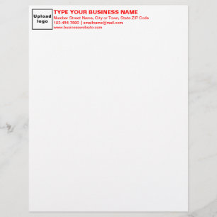 Red Text Heading Business Letterhead Briefbogen