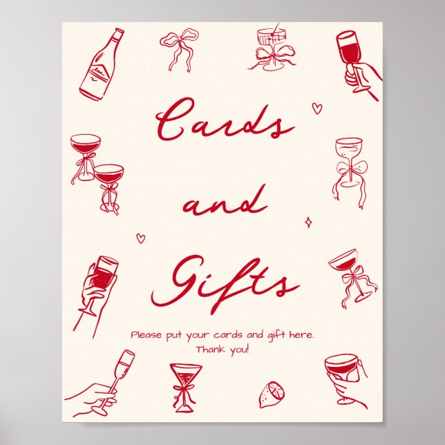 Red Thates und mehr Brautparty Karten und Geschenk Poster (Vorne)