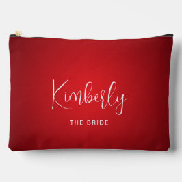 Red Theme Wedding the Bride Custom Personalisiert Zubehörtasche