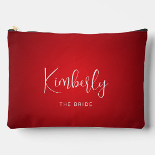 Red Theme Wedding the Bride Custom Personalisiert Zubehörtasche