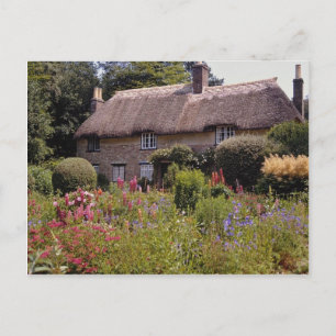 Red Thomas Hardy's Hütte, Dorset, England Blume Postkarte