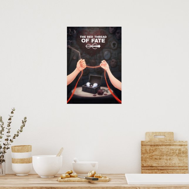Red Thread of Fate Heartbreak Gothic Fantasy Poster (Küche)