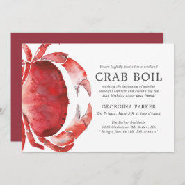 Red Tide | Crab Boil Birthday Einladung