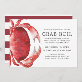 Red Tide | Crab Boil Birthday | Rote Streifen Einladung