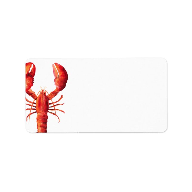 Red Tide | Lobster Themed Blank Address Adressaufkleber (Vorne)